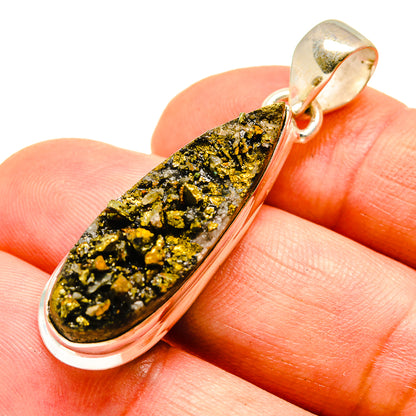 Spectro Pyrite Druzy Pendants handcrafted by Ana Silver Co - PD739763