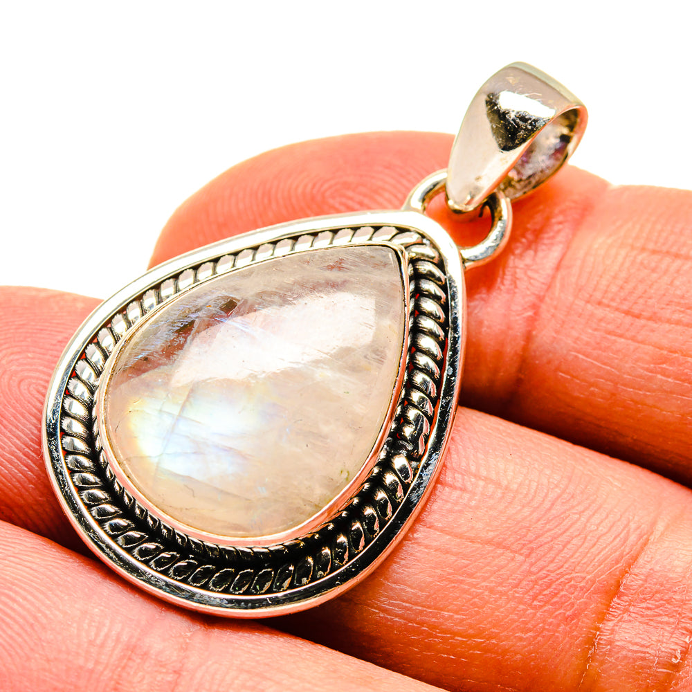 Rainbow Moonstone Pendants handcrafted by Ana Silver Co - PD739834