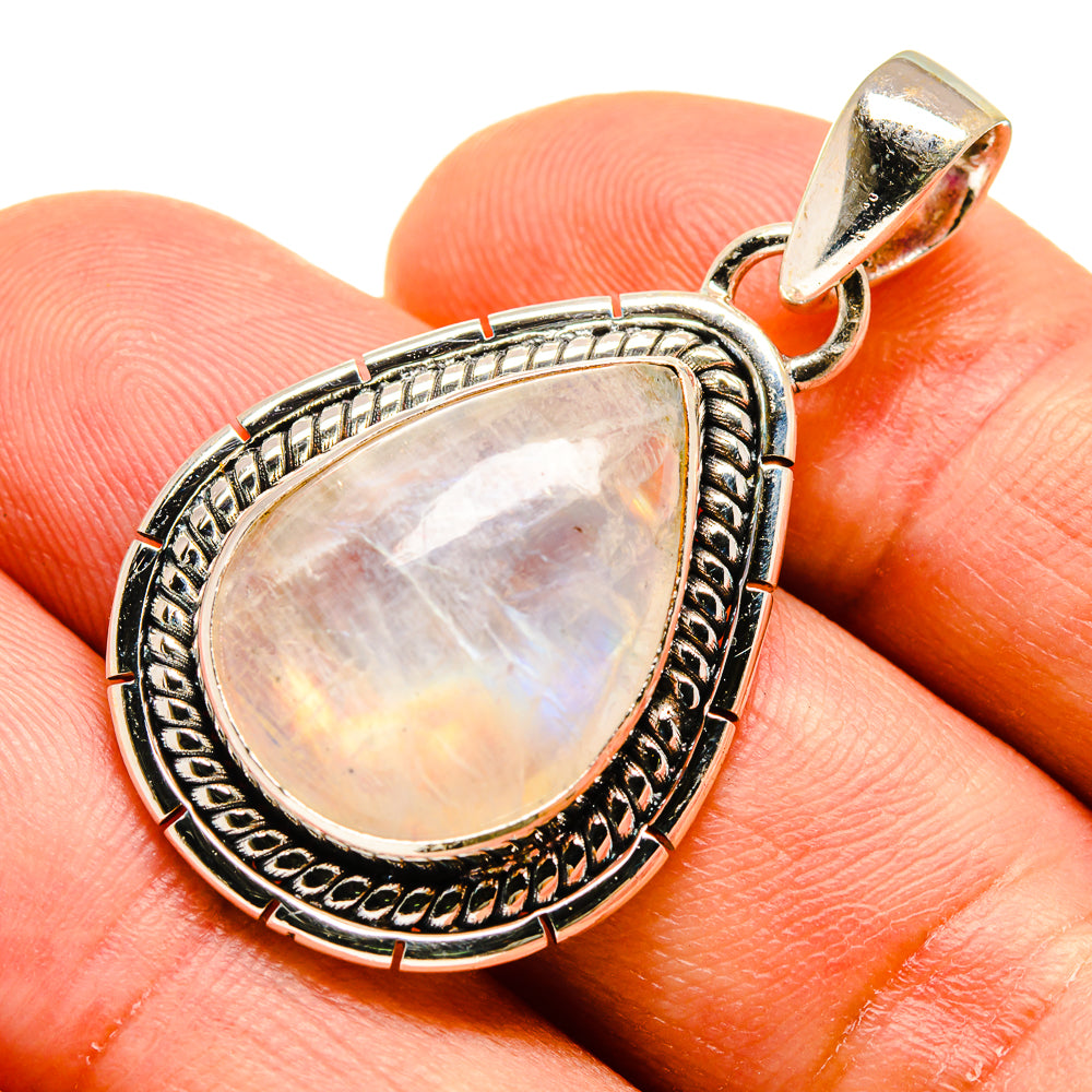 Rainbow Moonstone Pendants handcrafted by Ana Silver Co - PD739845