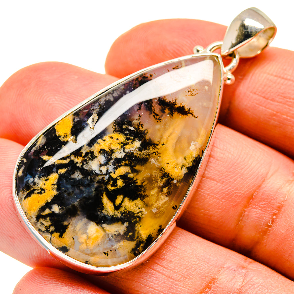 Plume Agate Pendants handcrafted by Ana Silver Co - PD739855