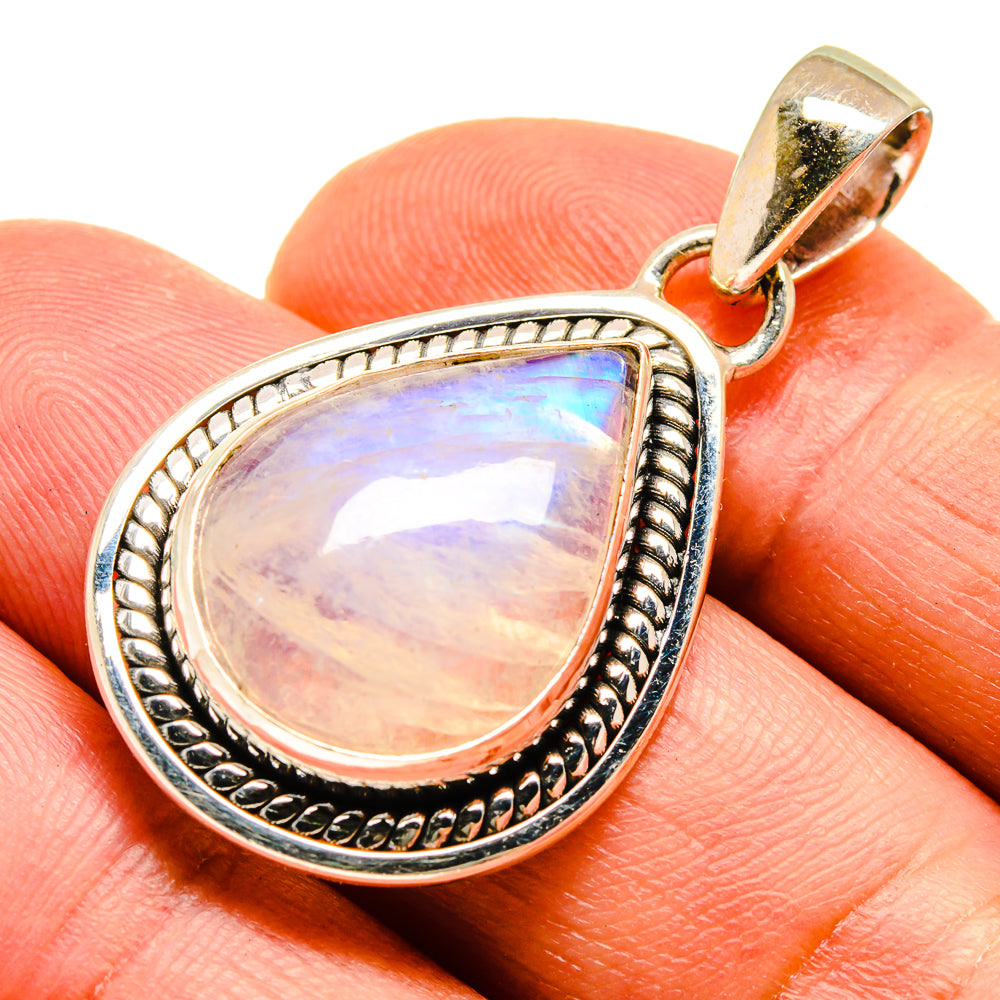 Rainbow Moonstone Pendants handcrafted by Ana Silver Co - PD739936