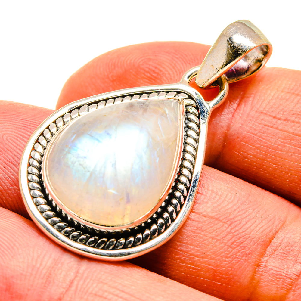 Rainbow Moonstone Pendants handcrafted by Ana Silver Co - PD739948