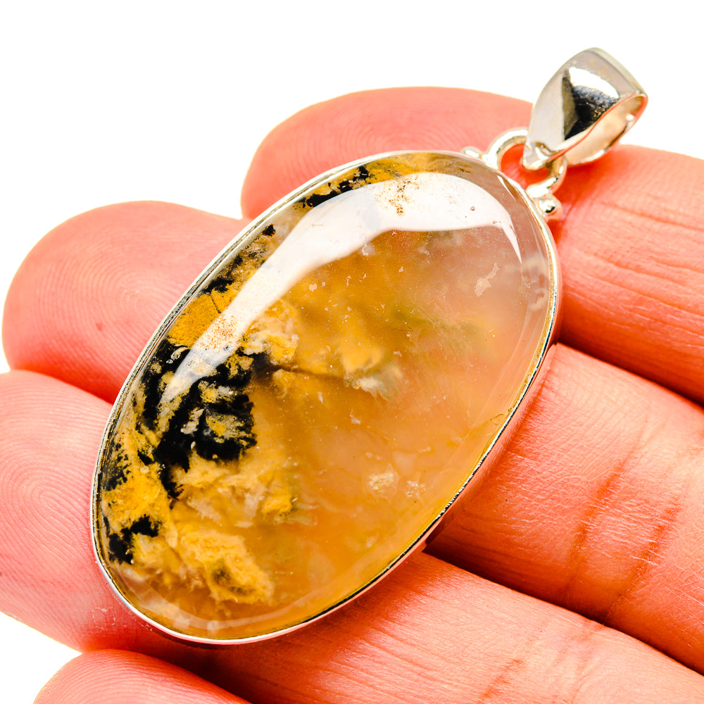 Plume Agate Pendants handcrafted by Ana Silver Co - PD739951