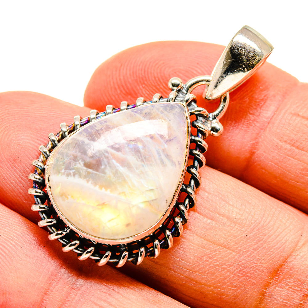 Rainbow Moonstone Pendants handcrafted by Ana Silver Co - PD739979