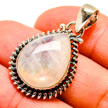 Rainbow Moonstone Pendants handcrafted by Ana Silver Co - PD740006