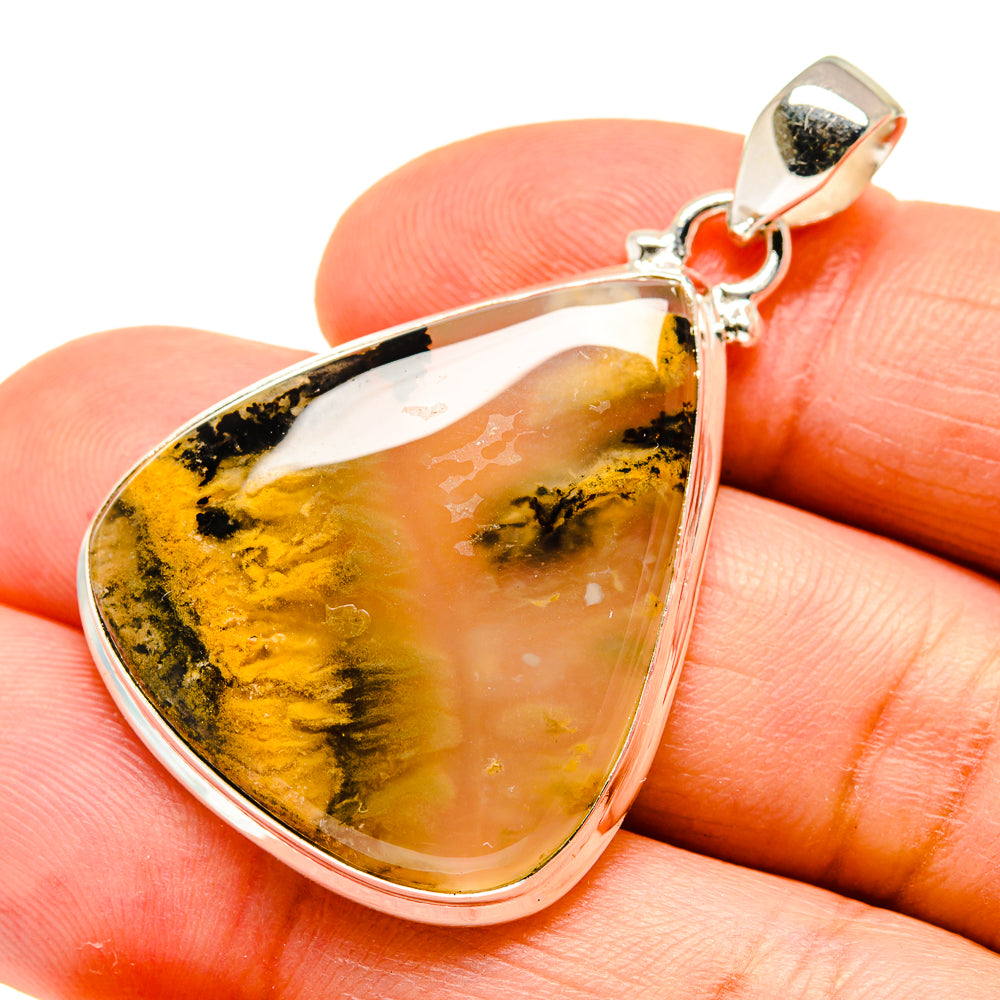 Plume Agate Pendants handcrafted by Ana Silver Co - PD740030