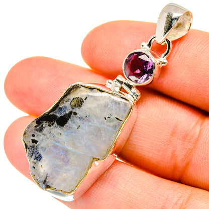 Rainbow Moonstone Pendants handcrafted by Ana Silver Co - PD7401