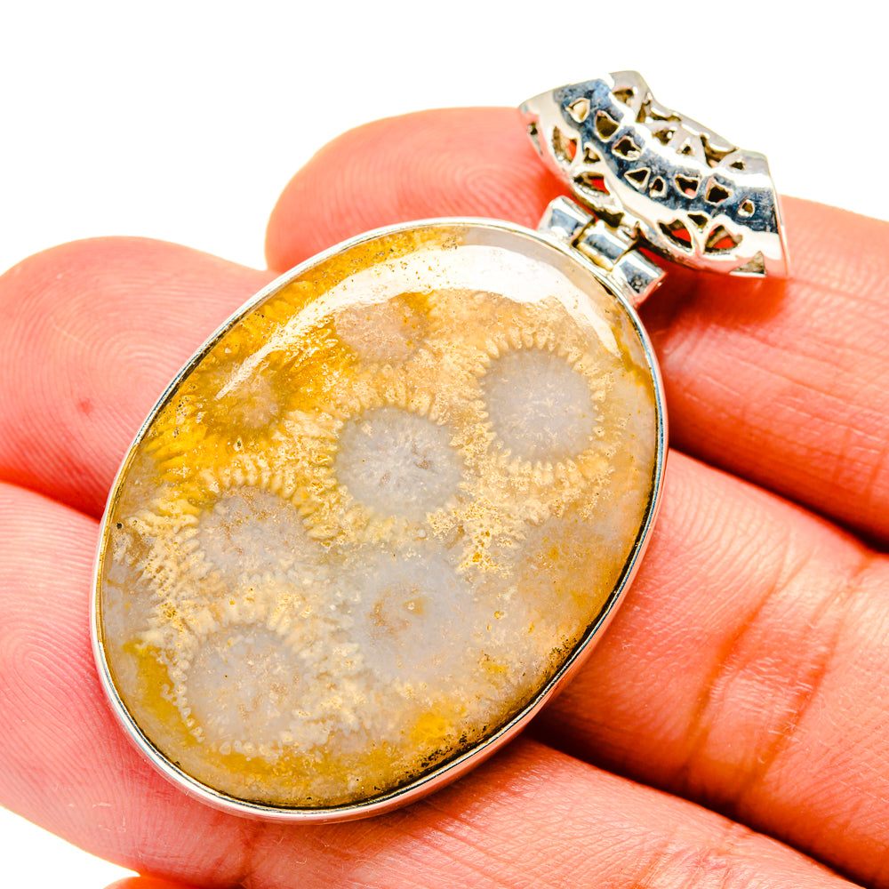 Fossil Coral Pendants handcrafted by Ana Silver Co - PD740128