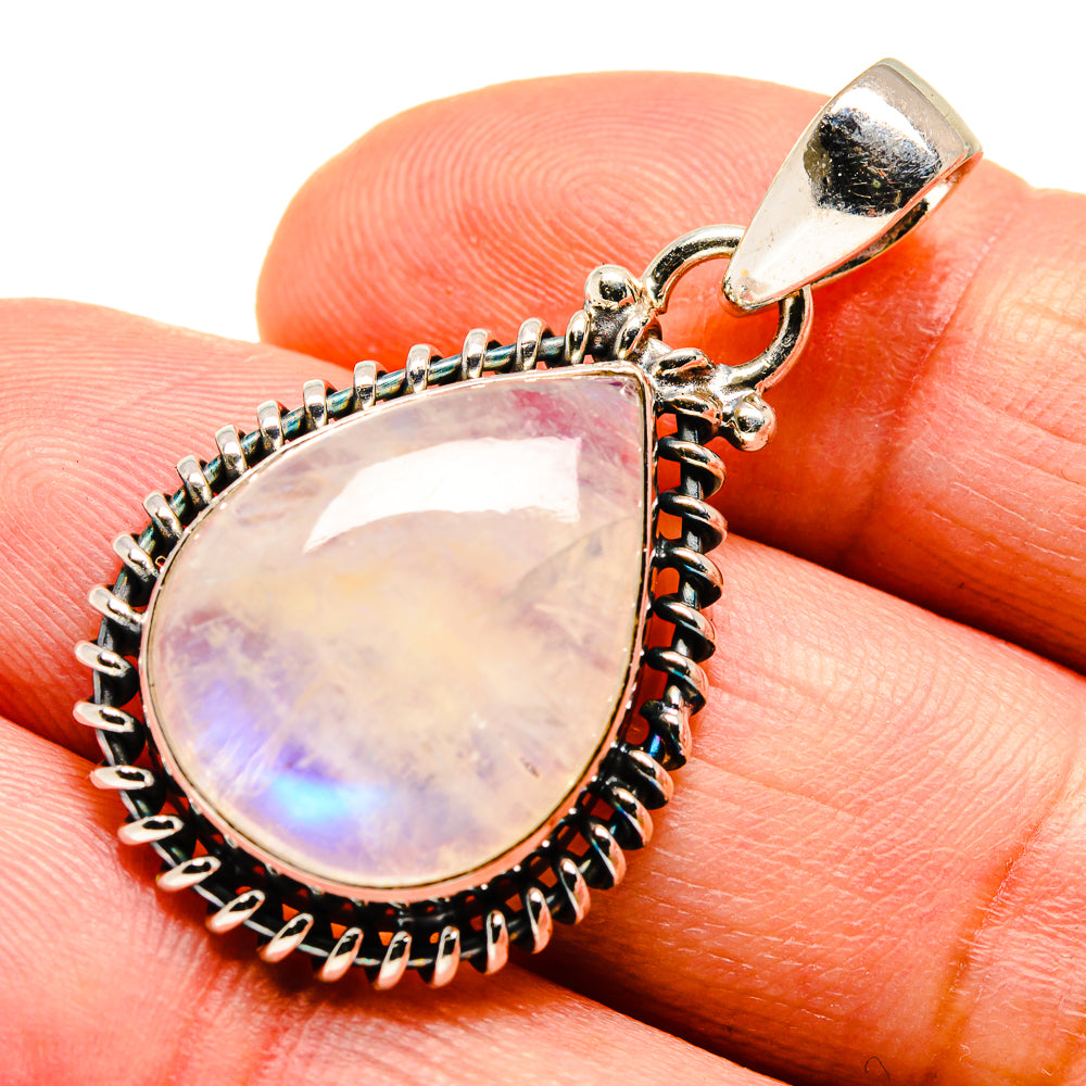 Rainbow Moonstone Pendants handcrafted by Ana Silver Co - PD740156