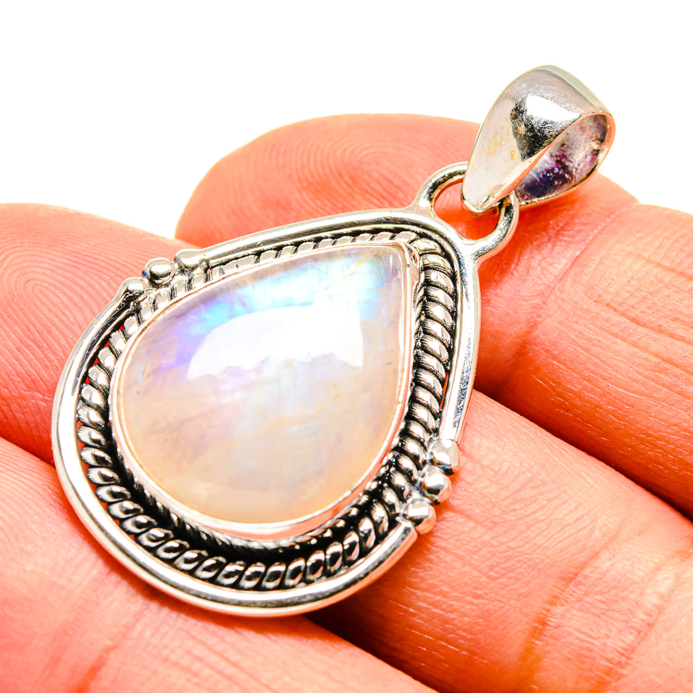 Rainbow Moonstone Pendants handcrafted by Ana Silver Co - PD740167