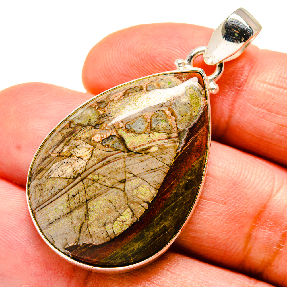 Mushroom Rhyolite Pendants handcrafted by Ana Silver Co - PD740212