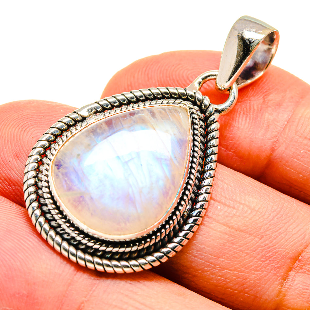 Rainbow Moonstone Pendants handcrafted by Ana Silver Co - PD740289