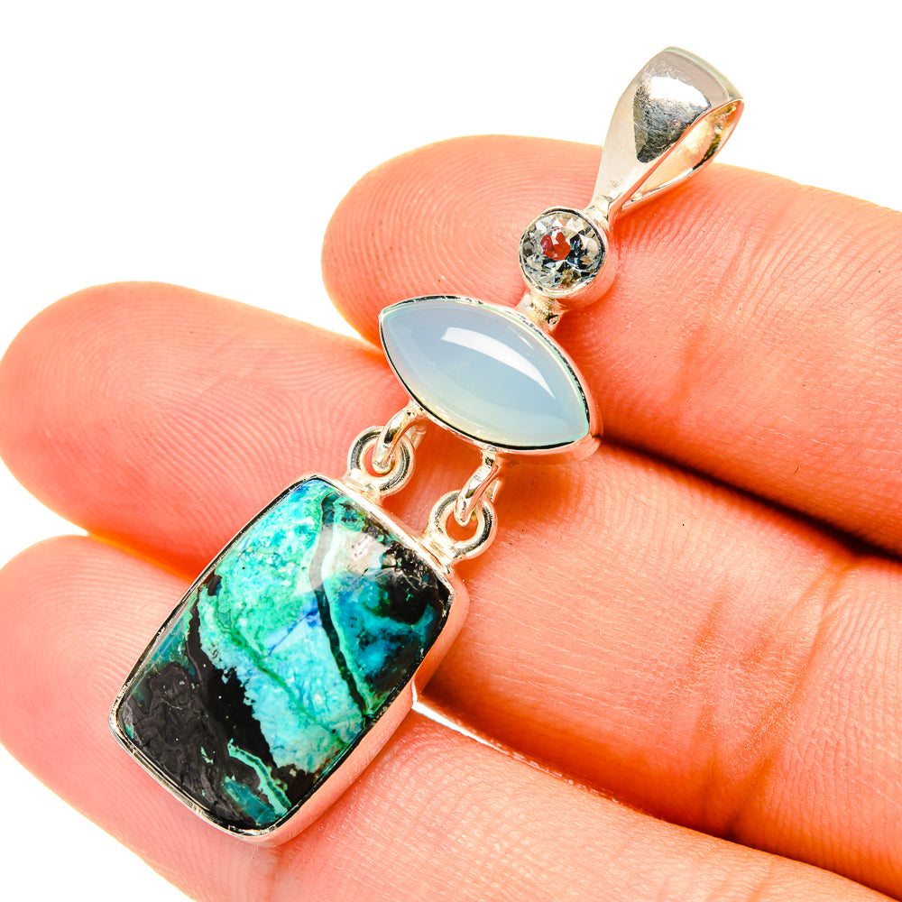 Shattuckite Pendants handcrafted by Ana Silver Co - PD7403