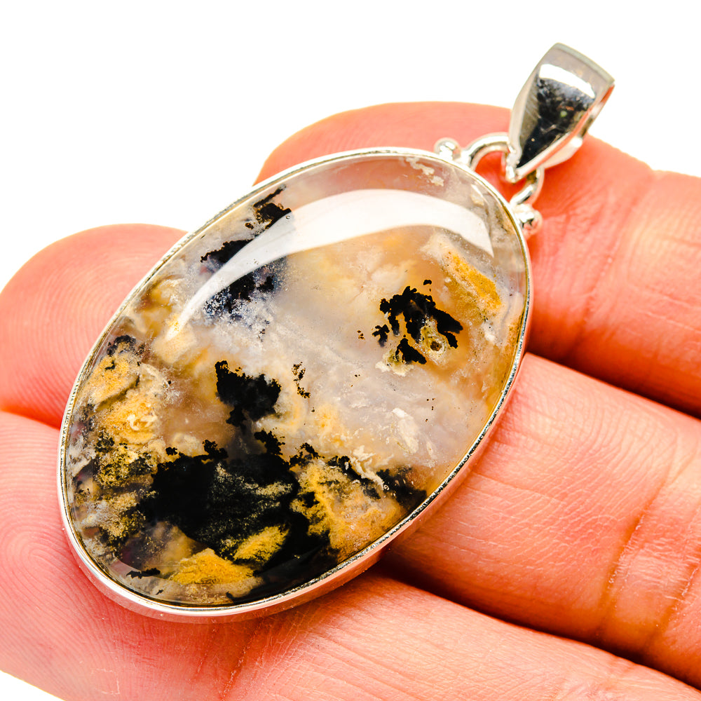 Plume Agate Pendants handcrafted by Ana Silver Co - PD740323
