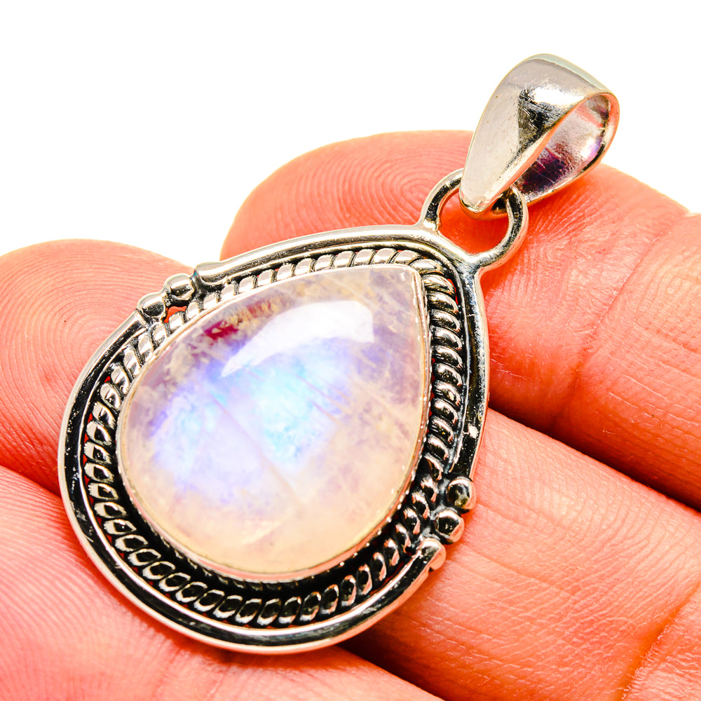 Rainbow Moonstone Pendants handcrafted by Ana Silver Co - PD740374