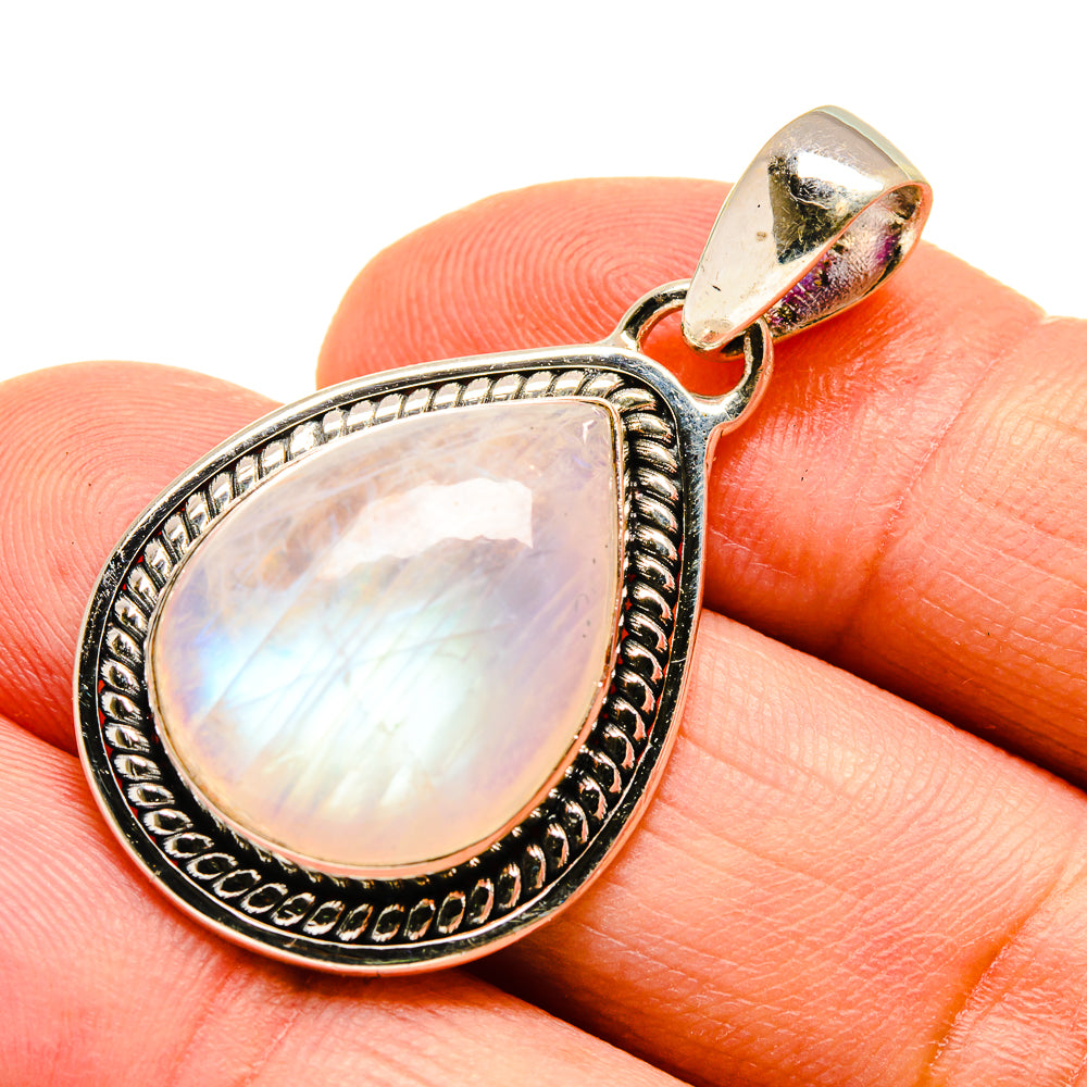 Rainbow Moonstone Pendants handcrafted by Ana Silver Co - PD740380