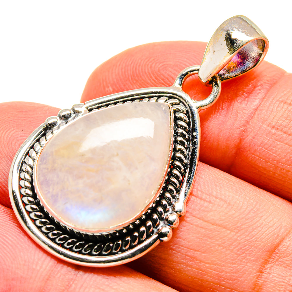 Rainbow Moonstone Pendants handcrafted by Ana Silver Co - PD740408
