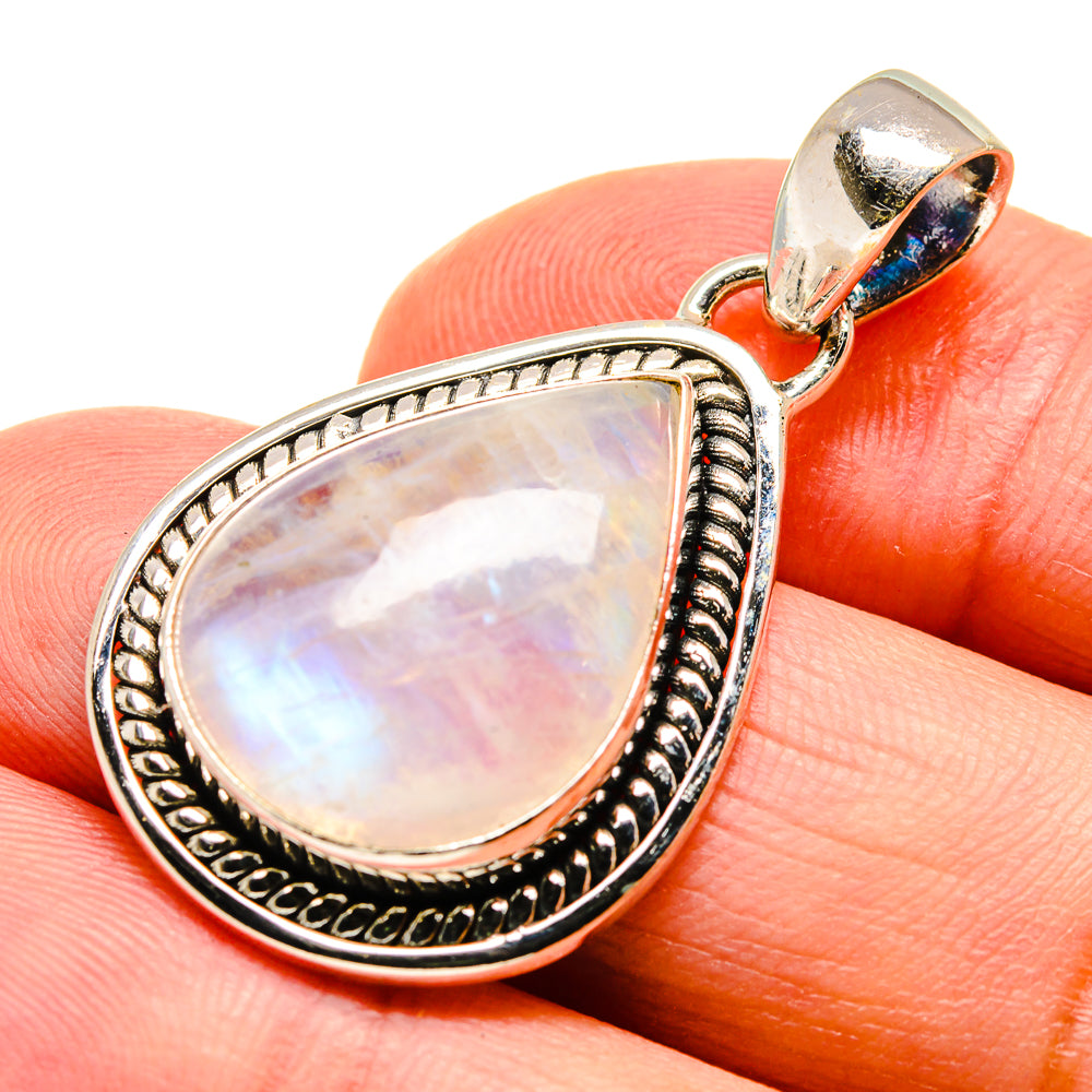 Rainbow Moonstone Pendants handcrafted by Ana Silver Co - PD740413