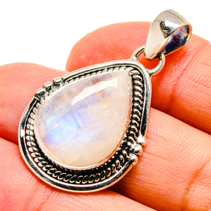 Rainbow Moonstone Pendants handcrafted by Ana Silver Co - PD740416