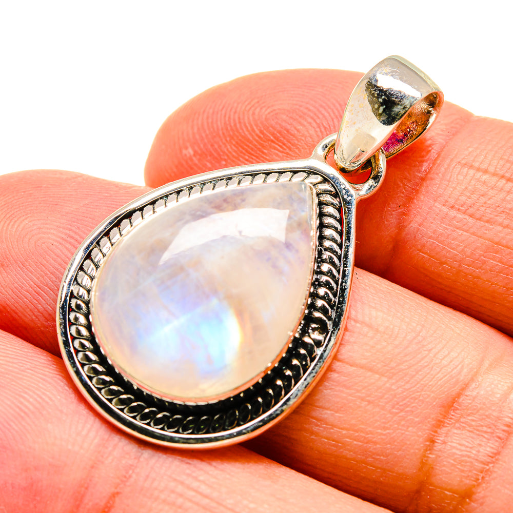 Rainbow Moonstone Pendants handcrafted by Ana Silver Co - PD740422