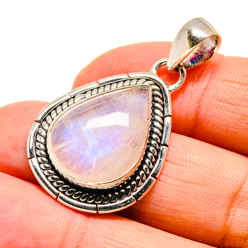 Rainbow Moonstone Pendants handcrafted by Ana Silver Co - PD740430