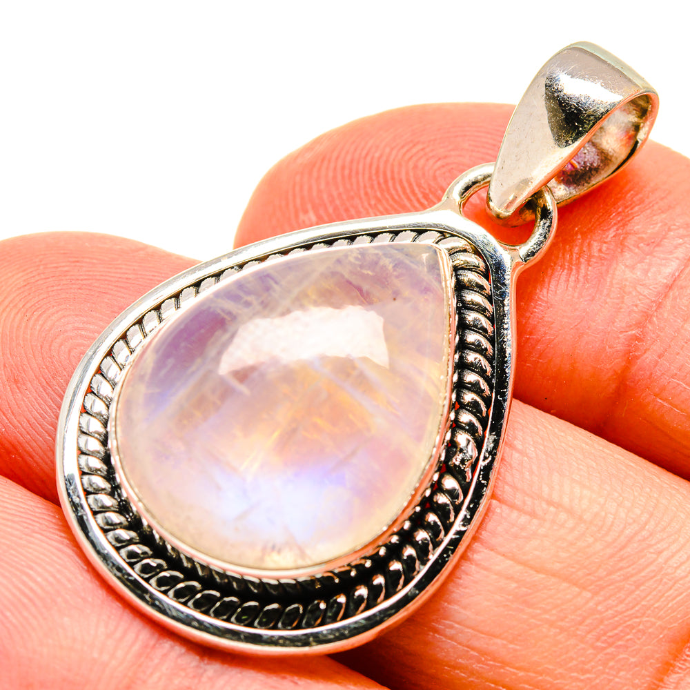 Rainbow Moonstone Pendants handcrafted by Ana Silver Co - PD740445