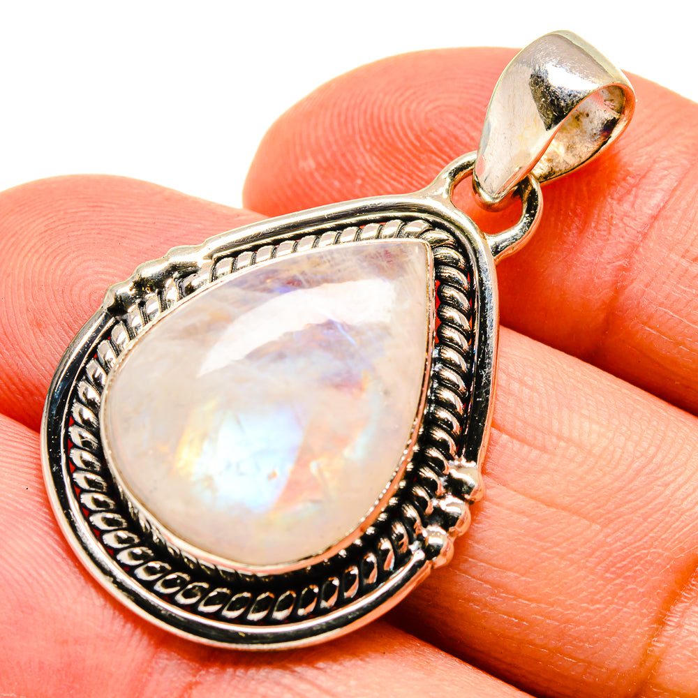 Rainbow Moonstone Pendants handcrafted by Ana Silver Co - PD740450