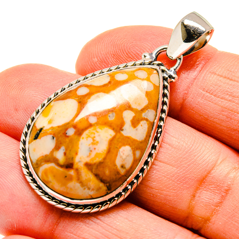Peanut Wood Jasper Pendants handcrafted by Ana Silver Co - PD740508