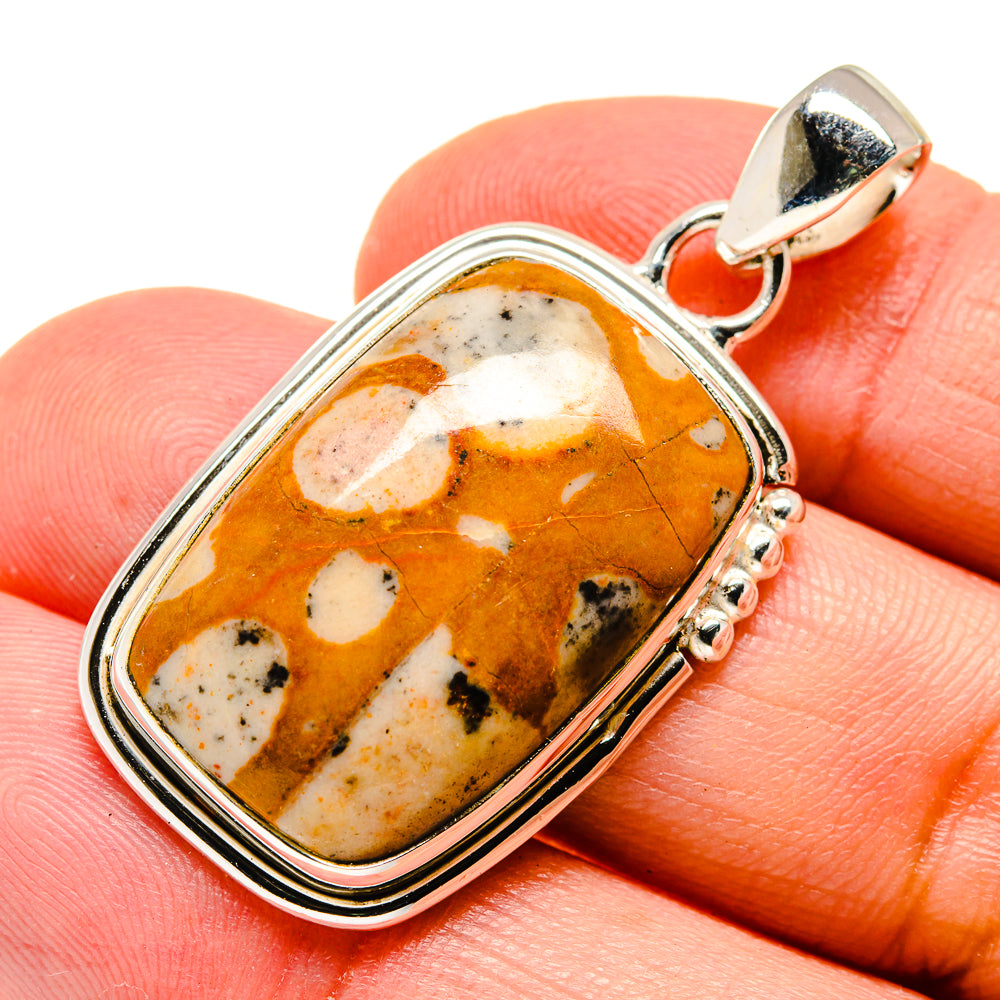 Peanut Wood Jasper Pendants handcrafted by Ana Silver Co - PD740595