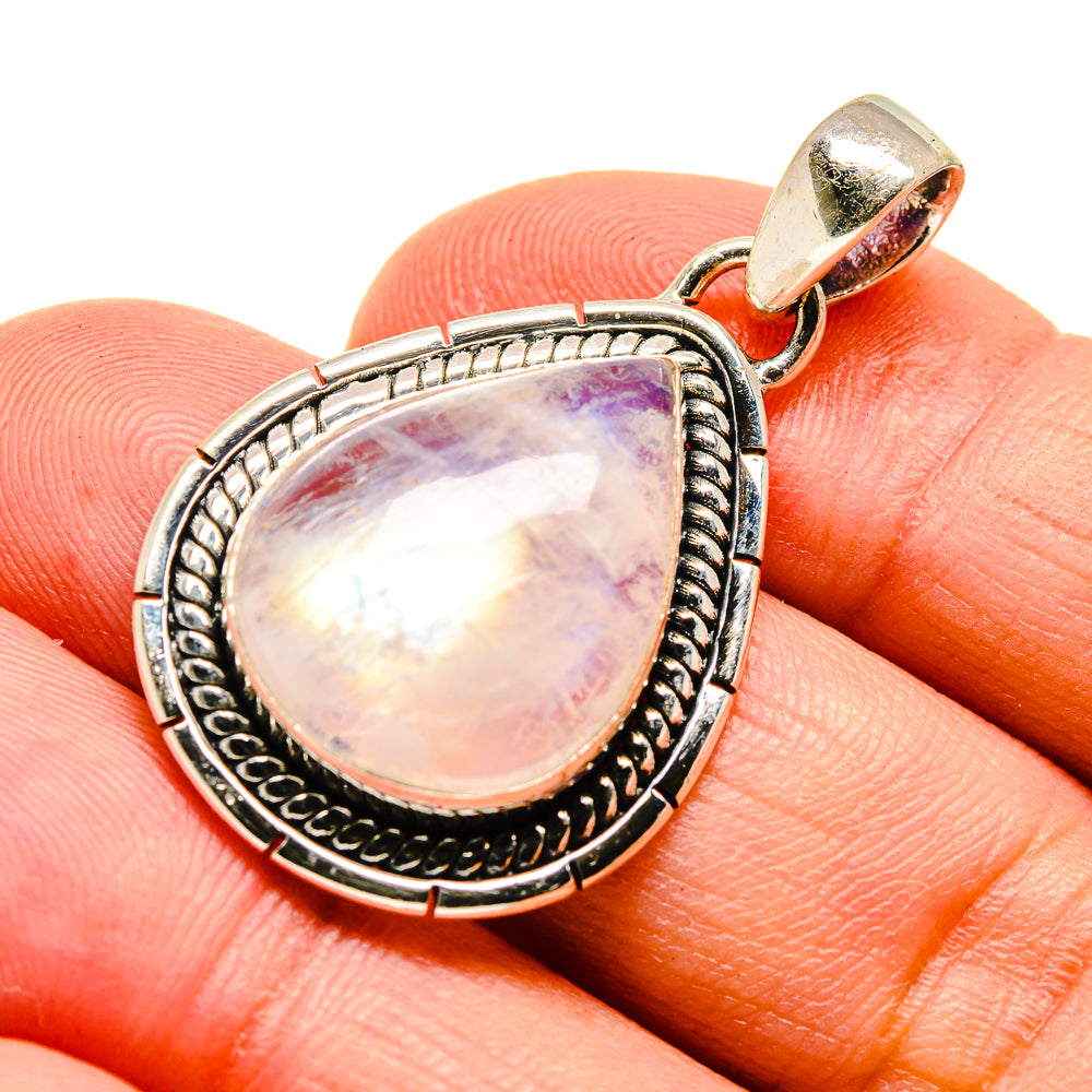 Rainbow Moonstone Pendants handcrafted by Ana Silver Co - PD740634