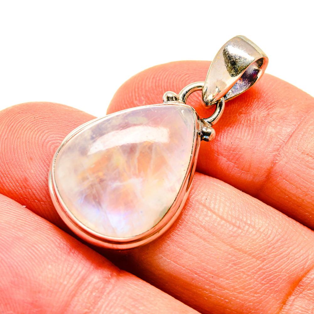 Rainbow Moonstone Pendants handcrafted by Ana Silver Co - PD740635