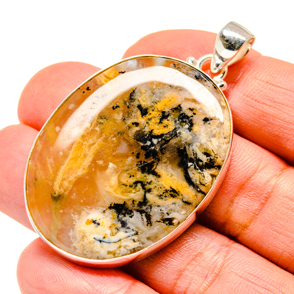 Plume Agate Pendants handcrafted by Ana Silver Co - PD740647