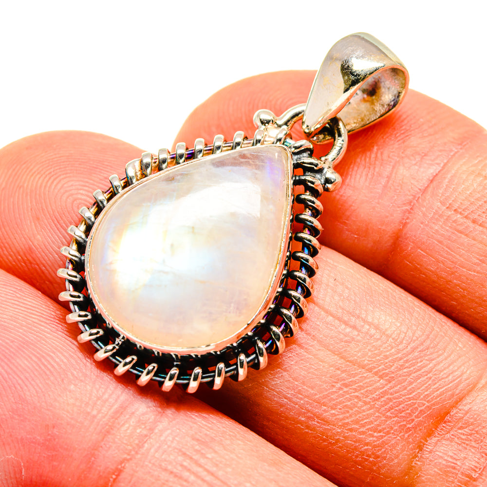 Rainbow Moonstone Pendants handcrafted by Ana Silver Co - PD740685