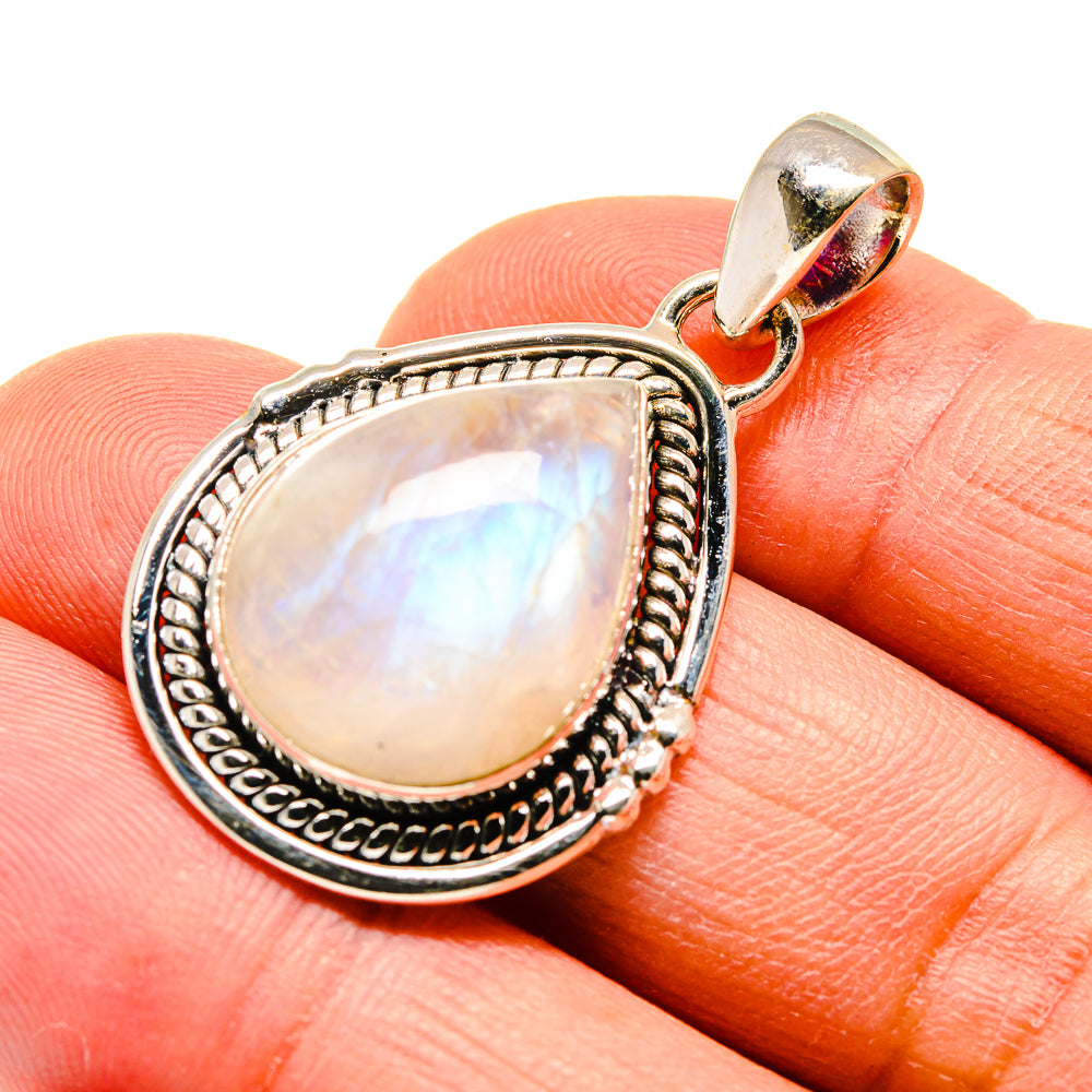 Rainbow Moonstone Pendants handcrafted by Ana Silver Co - PD740687