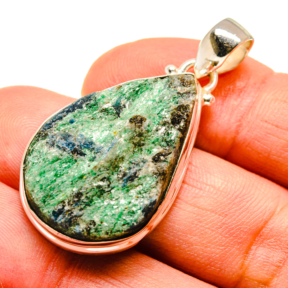Green Fuchsite Crystal Pendants handcrafted by Ana Silver Co - PD740730