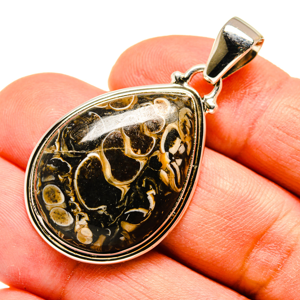 Marston Marble Fossil Pendants handcrafted by Ana Silver Co - PD740740