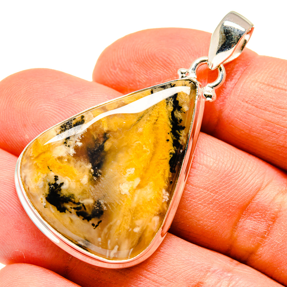 Plume Agate Pendants handcrafted by Ana Silver Co - PD740772