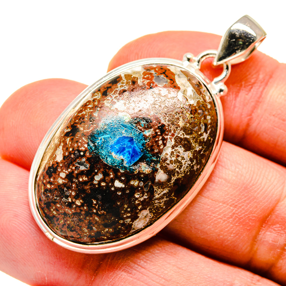 K2 Blue Azurite Pendants handcrafted by Ana Silver Co - PD740811