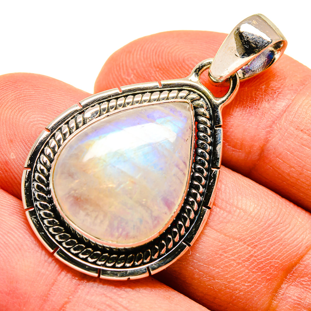 Rainbow Moonstone Pendants handcrafted by Ana Silver Co - PD740816