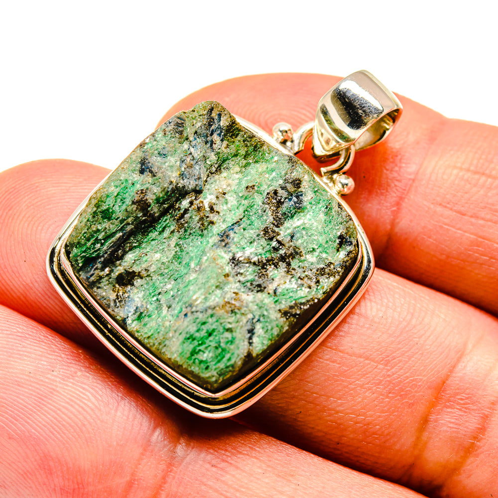 Green Fuchsite Crystal Pendants handcrafted by Ana Silver Co - PD740882