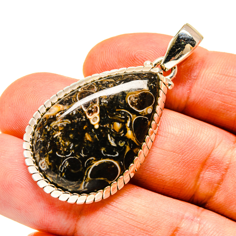 Turritella Agate Pendants handcrafted by Ana Silver Co - PD740928