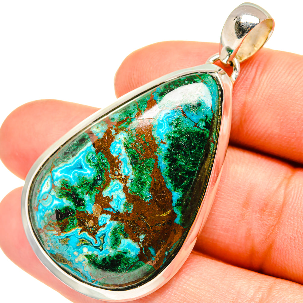 Chrysocolla Pendants handcrafted by Ana Silver Co - PD7410