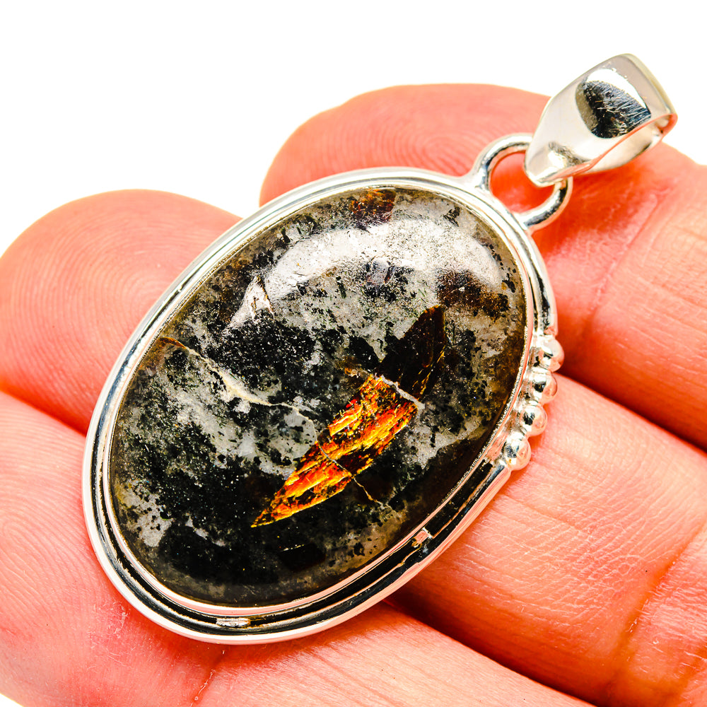Plume Agate Pendants handcrafted by Ana Silver Co - PD741012