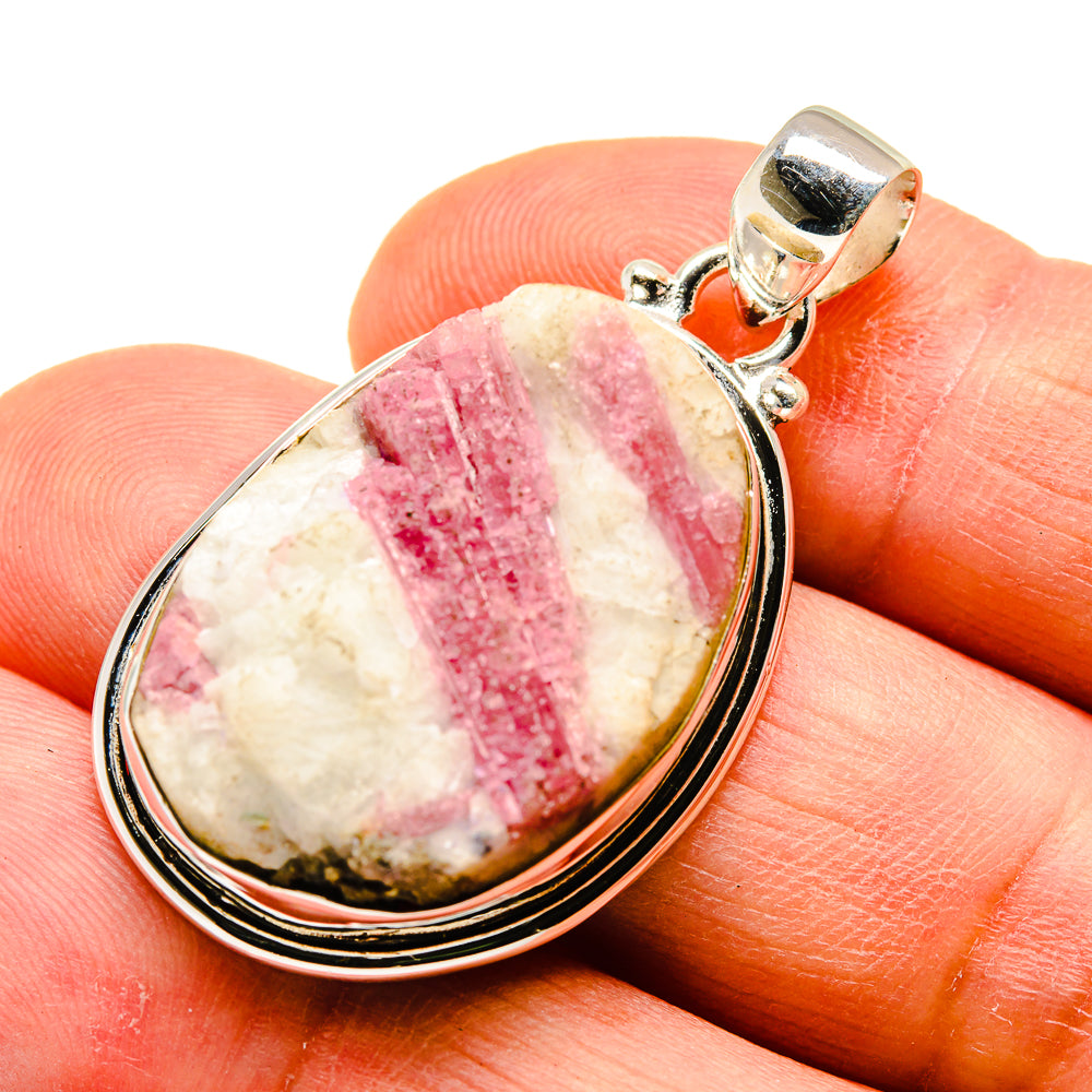 Pink Tourmaline Pendants handcrafted by Ana Silver Co - PD741038