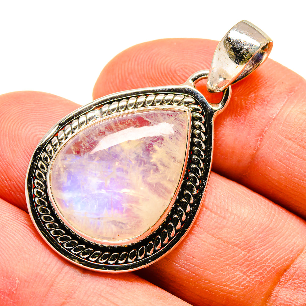 Rainbow Moonstone Pendants handcrafted by Ana Silver Co - PD741056