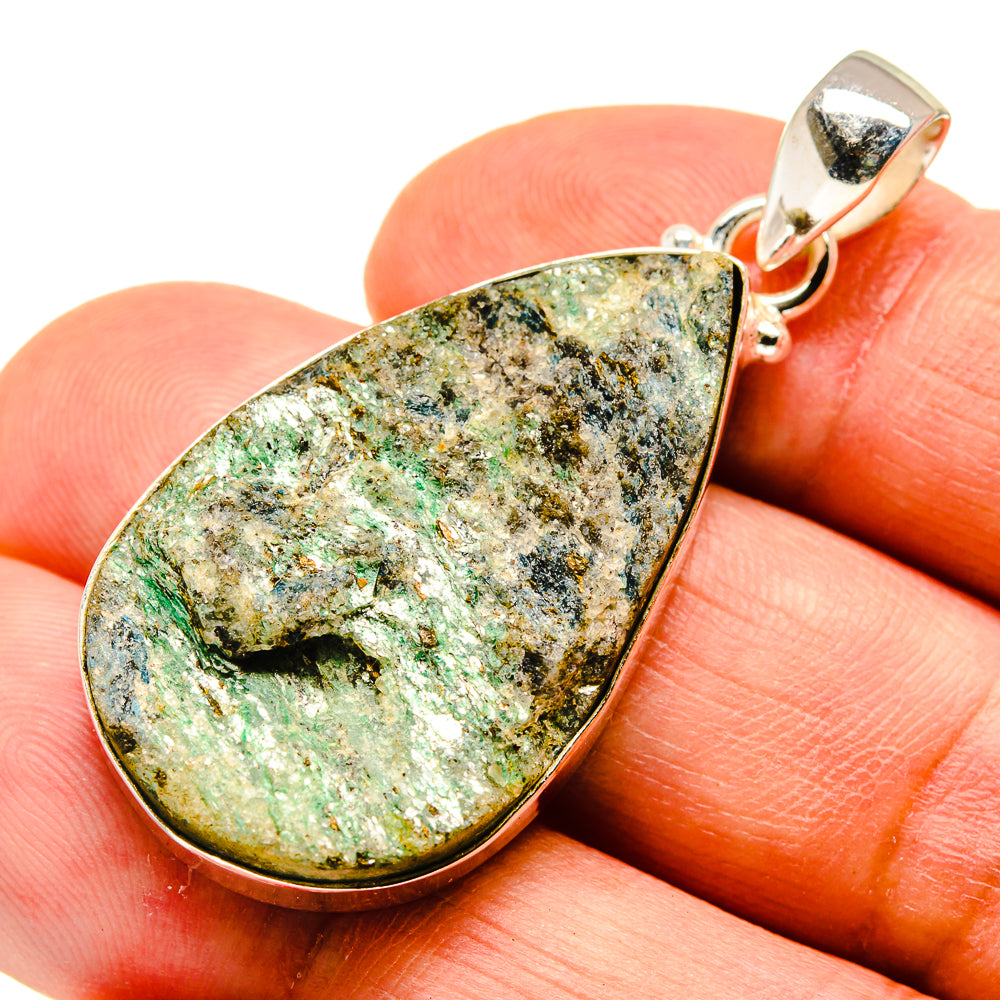 Green Fuchsite Crystal Pendants handcrafted by Ana Silver Co - PD741118