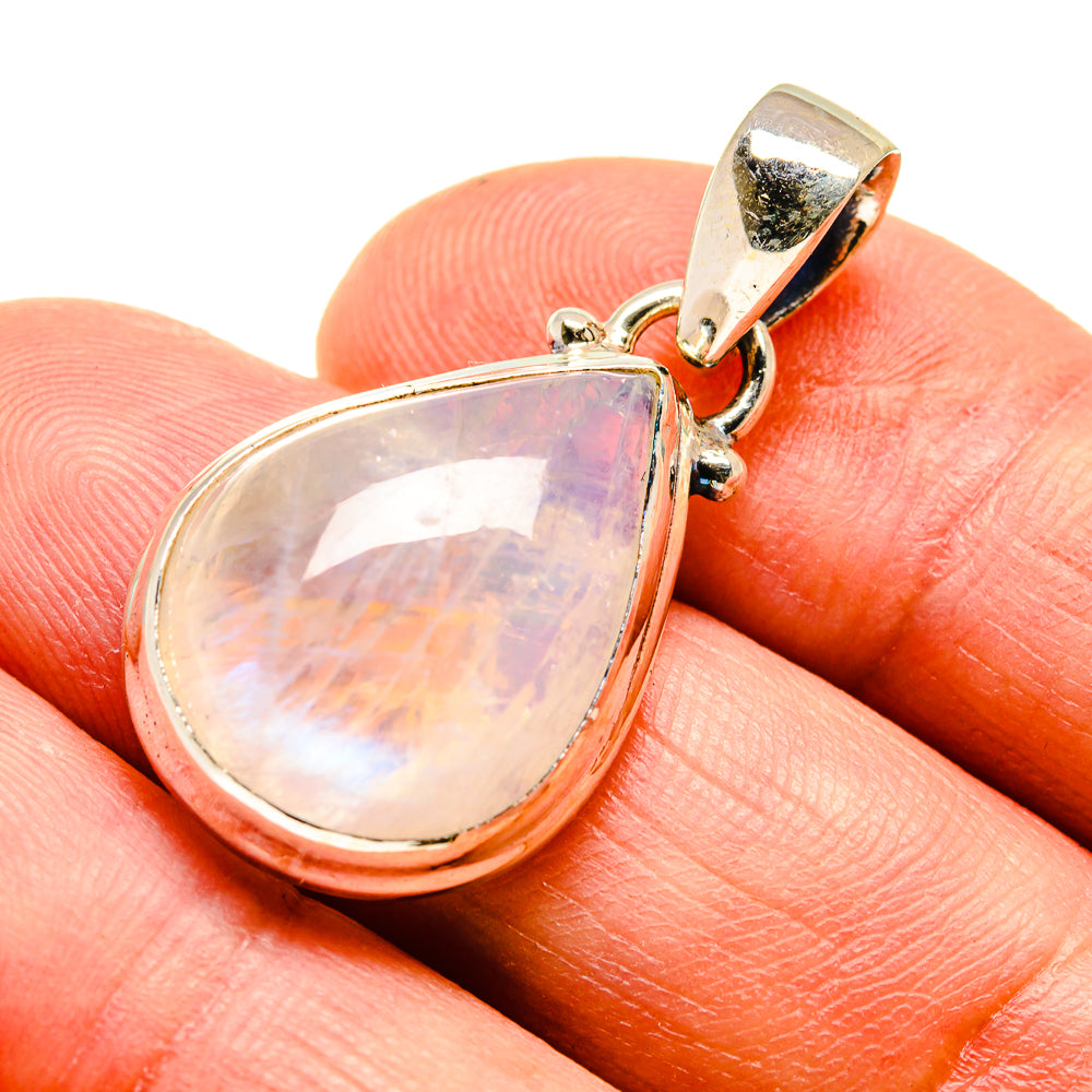 Rainbow Moonstone Pendants handcrafted by Ana Silver Co - PD741226