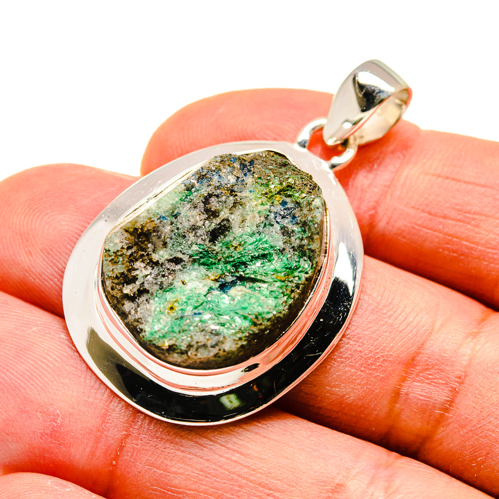 Green Fuchsite Crystal Pendants handcrafted by Ana Silver Co - PD741321