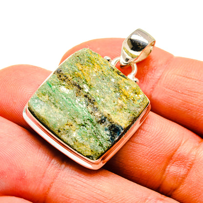 Green Fuchsite Crystal Pendants handcrafted by Ana Silver Co - PD741495