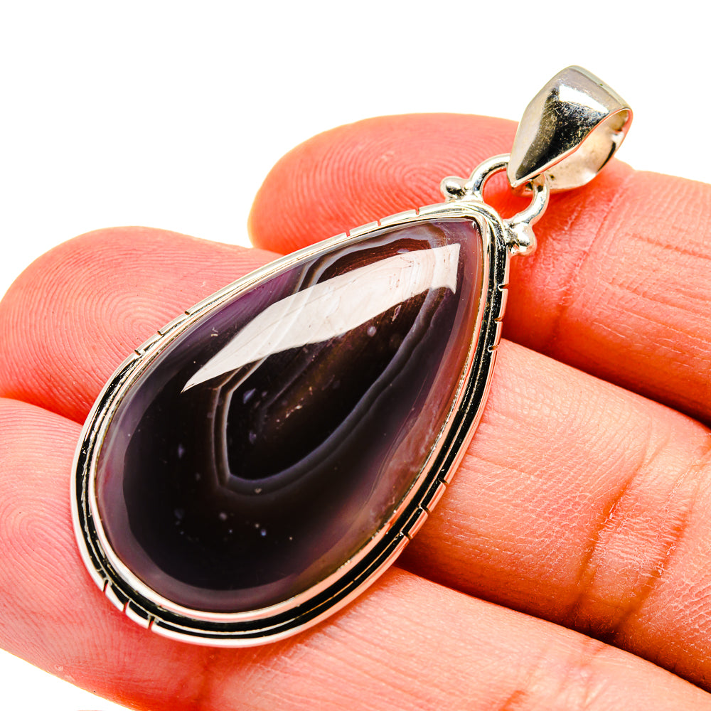 Banded Agate Pendants handcrafted by Ana Silver Co - PD741530